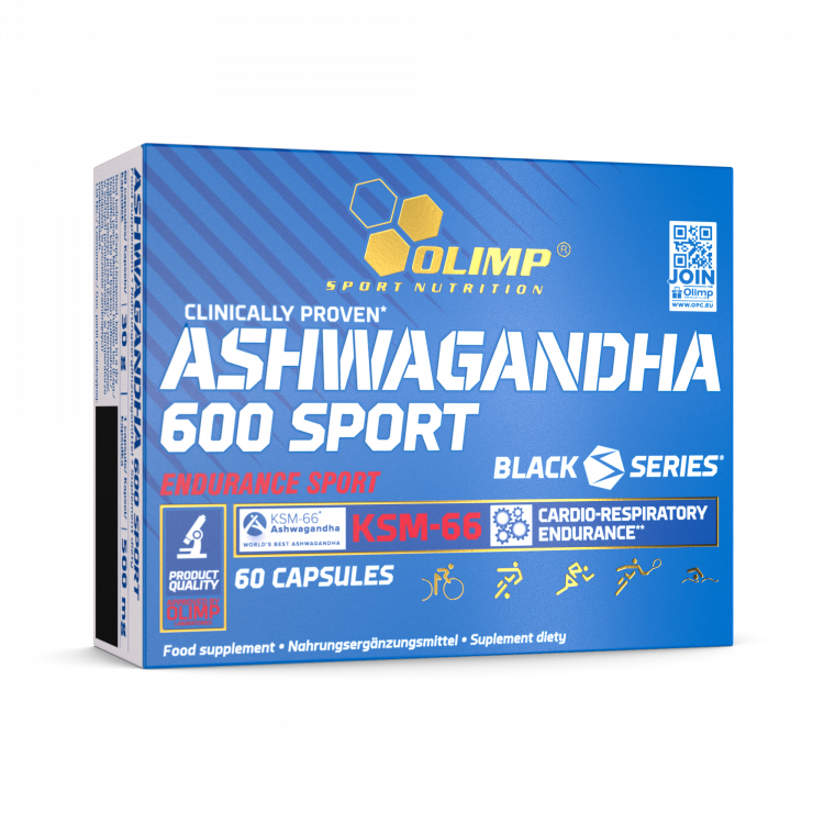 Ashwagandha 600 Sport 60 kaps EN,DE,PL 60 kapsułek 