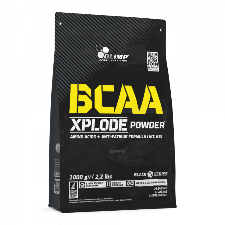 BCAA Xplode powder 1000g truskawka DOYPACK EN,RU,SE,ES,FR,PL 1000g Strawberry