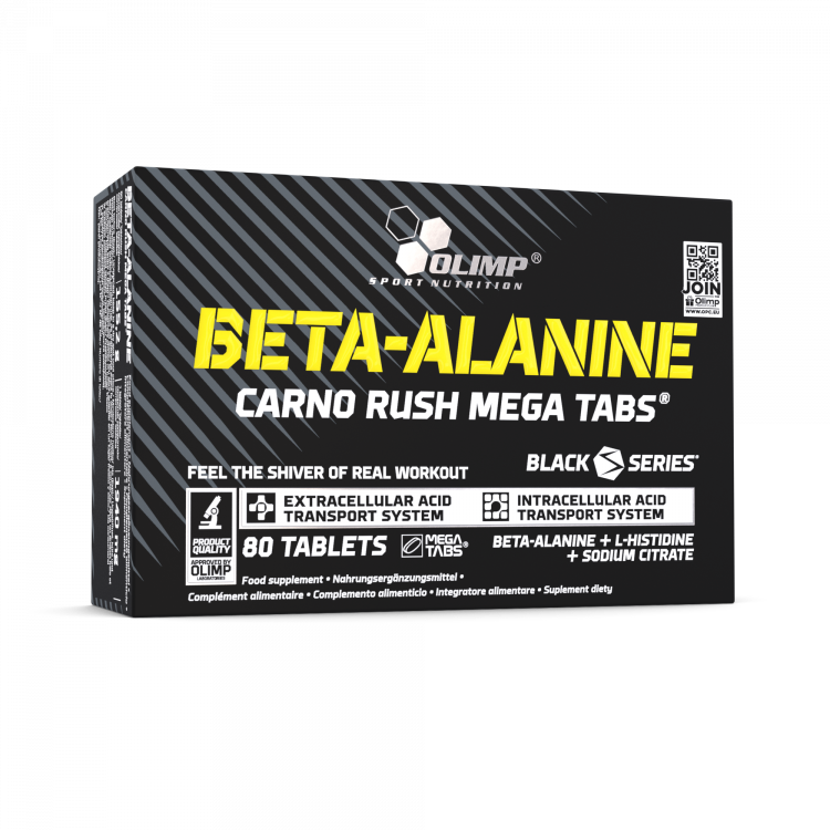 Beta-Alanine Carno Rush Mega Tabs 80 tabl (800 mg) EN,DE,ES,FR,IT,PL 80 tabletek 
