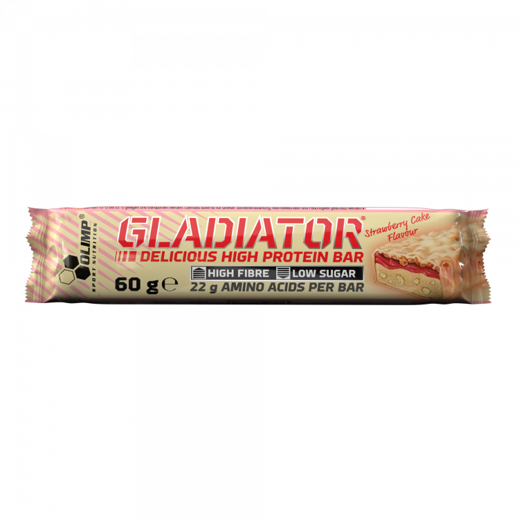 Baton Gladiator 60g strawberry cake EN,DE,PL 60 g 