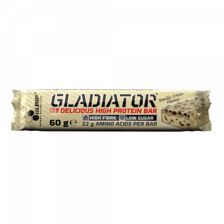 Baton Gladiator 60g vanilla cream new EN,DE,PL 60 g vanilla cream