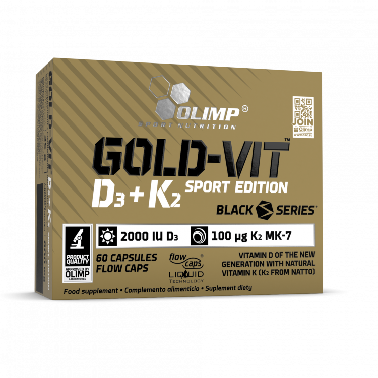 Gold-Vit D3+K2 2000 IU 60 kaps Sport Edition EN,ES,PL 60 kapsułek 