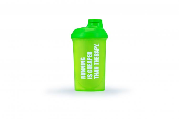 SHAKER RUNNING IS CHEAPER THAN THERAPY Compact 500 ml green shaker 
