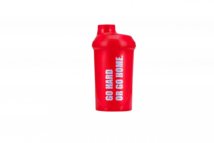 SHAKER GO HARD OR GO HOME Wave Compact 500 ml red shaker 